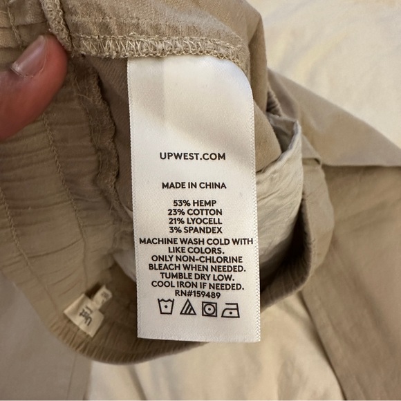 Upwest Beige Drawstring Pants - S (28/30) - Picture 3 of 7